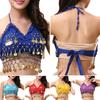 Nightclub Tassel Sequin Show Costumes Halter Bra Performance Top Belly Dance Bra