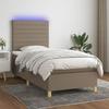 VidaXL Bed Slat Base with Mattress and LED, Upholstered Bed, Single Bed, Adult Bed for Interior Bedroom, 3135481