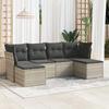 VidaXL Garden Lounge Set with Cushions 6 Pcs, Patio Sofas, Patio Furniture Set, Outdoor Furniture, Grey 3249851