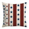 New Home Office Pillow Cover Freedom Day Pentagram Letter Printed Linen Cushion Cover
