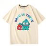 Hangyodon Harajuku Creative Pattern T-shirt Men's Casual Comfortable Summer 100% Cotton T-shirt Trend Fashion Loose T-shirt