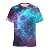 Colorful Galaxy Space Pattern T Shirt Men's Summer Round Neck Short Sleeve 3d Printed Starry Sky Tees Tops Street Loose T-Shirt