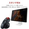 ELECOM Trackball Mouse Handy Type Relacon Media Control Button with Stand Quiet Bluetooth Black M-RT1BRXBK