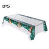 Waterproof Santa Snowman Tablecloth Dinner Table Cover Decor