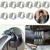 10pcs Adjustable Stainless Steel Worm Gear Hose Clamps - Perfect For Fuel Pipes!