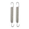 Motorcycle Exhaust Spring Stainless Steel Exhaust Pipe Spring Hook Retrofit Accessories Universal 80mm Silver Tone 2pcs