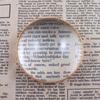 Pocket Magnifying Glass 6X Dome- Paperweight Magnifier- Mirror 60mm/2.4" Golden Round Desktop Magnifying Glass Lens Gift