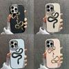 N71 Black Gold Snake Soft Back Cover for Samsung S24 Ultra A14 iPhone 16 Pro Max Xiaomi Redmi Note13 Plating Frame Camera Protector Case