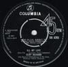 7inch Record CLIFF RICHARD - All My Love DB8293 Columbia 1967 UK Pop Used
