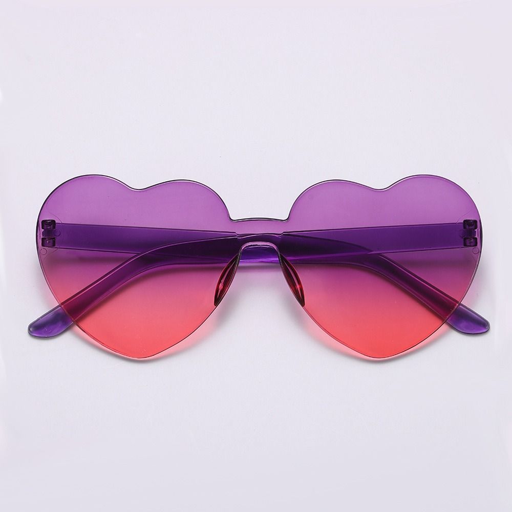 Adults Colorful Candy Color Party Sun Glasses Shades Heart Glasses Heart-shaped Sunglasses