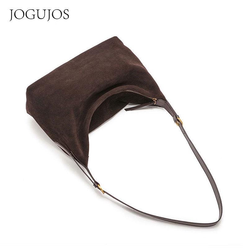 JOGUJOS Commuter Suede Leather Women's Shoulder Bag