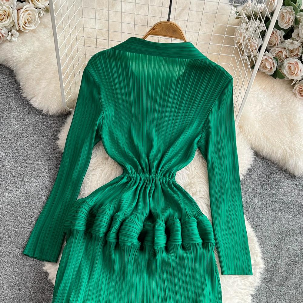 Spring Autumn Women Full Sleeve Solid Big Elastic Oversized Sheath Party Dresses