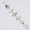 Dazzling Top Grade Qualite 100% Natural Green Amethyst Ethnic Style Handmade Jewelry 925 Steling Silver Plated Bracelet 7-8" WSJ-4686