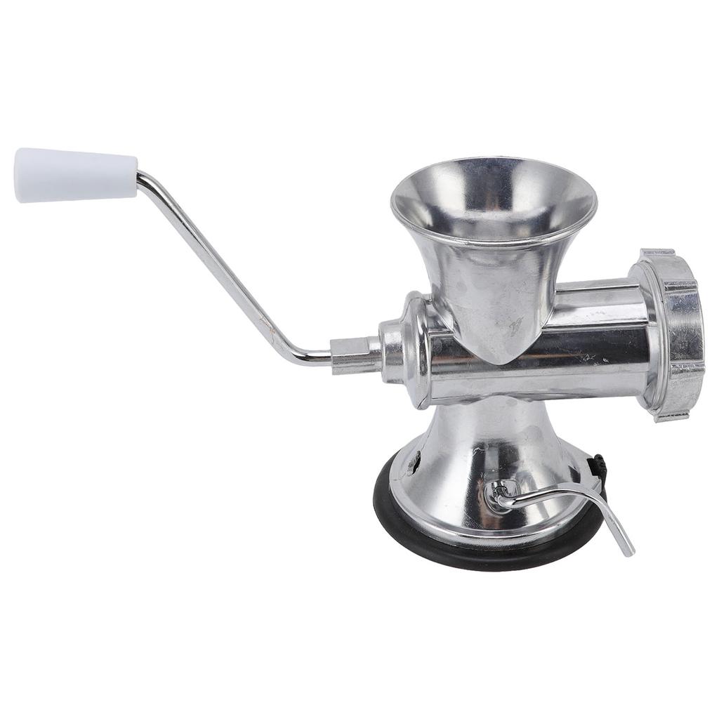 Manual Meat Grinder Silver Suction Cup Type Meat Mincing Machine Aluminum Alloy Sausage Filling Machine for Home Kitchen