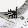 Creative Cartoon Black-cat Shape Popular Enamel Pins Lapel Badge Brooch Funny