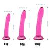 Tsukitoy Anal Plug Silicone Dildo Beginner Thin Anal Plug Screw Anal Beads Anal Expansion Transparent Dildo for Beginners with Suction Cup Pink 3