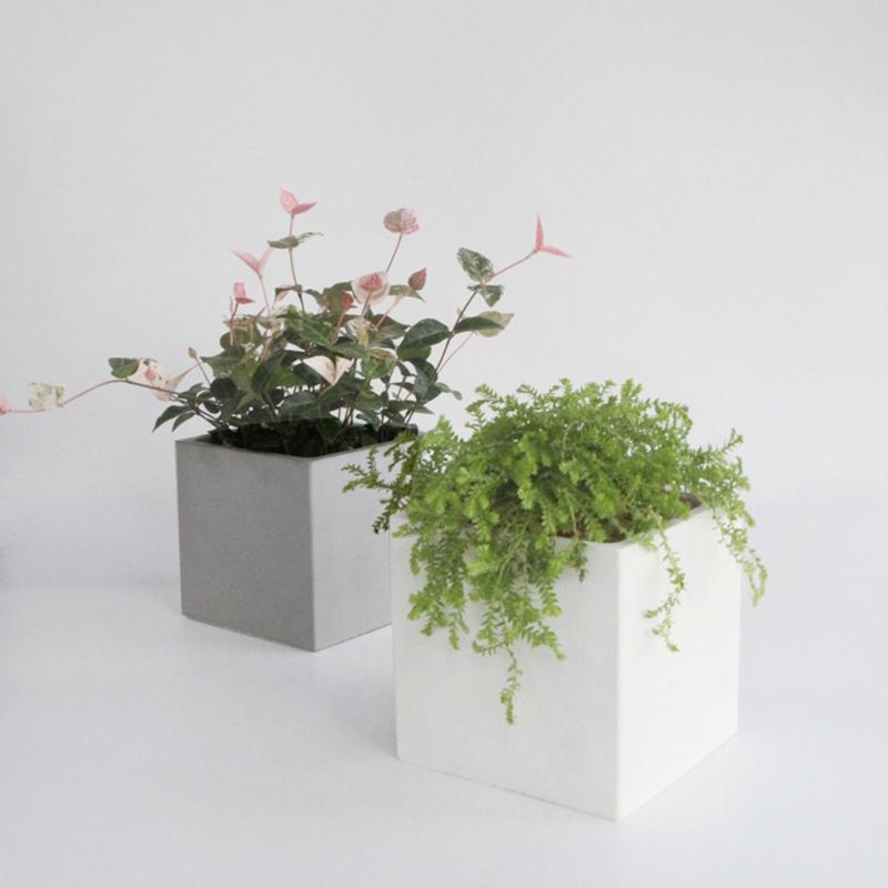 4 Inch Sqaure Concrete Flower  Silicone Mold Succulent Planter Silicone Mold Homemade Succulent Plant  Molds