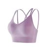 Thin Straps Integrated Fixed Cups Shockproof Gathered Sports Bra for Women Large U-shaped Beautiful Back Yoga Bra