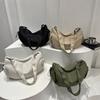 Crossbody Bag Female Lazy Style Literary and Artistic Large-capacity Dumpling Bag Student Casual Simple Solid Color Shoulder Bag