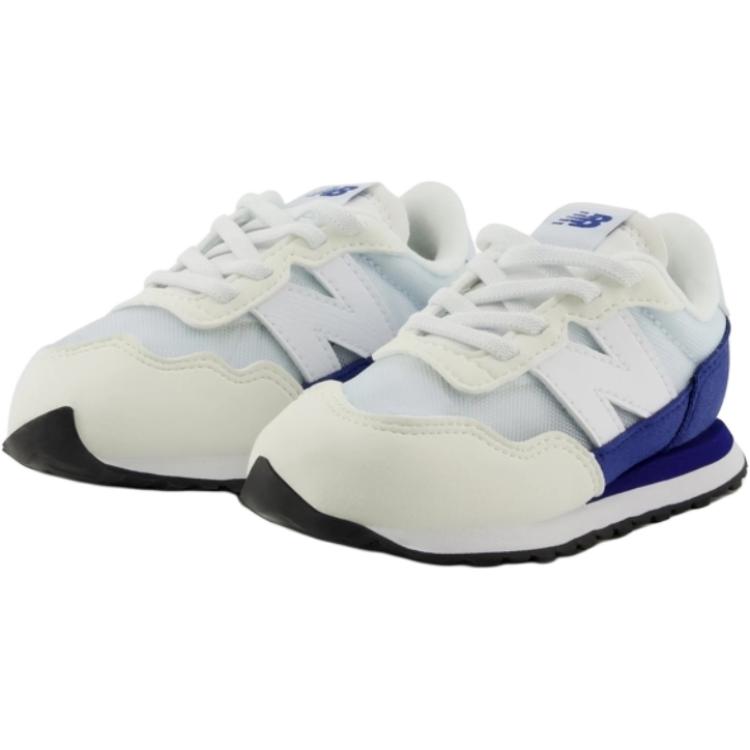 New Balance Nb 237 Универсальные Удобные Мягкие Низкие Кроссовки для Ходьбы Детские кроссовки Белый Синий IH237DIW