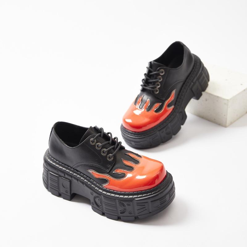 New Punk Style Platform Shoes Unisex Chunky Sole Lace Up Tank Shoes Gothic Rock Fashion