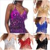 Sequin Belly Dance Bra Tassel Show Costumes Charming Performance Top  Festivals