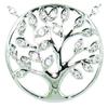 [R1687] - Silver White 'Tree of Life' Silver Necklace (rhodium) - 20 Mm