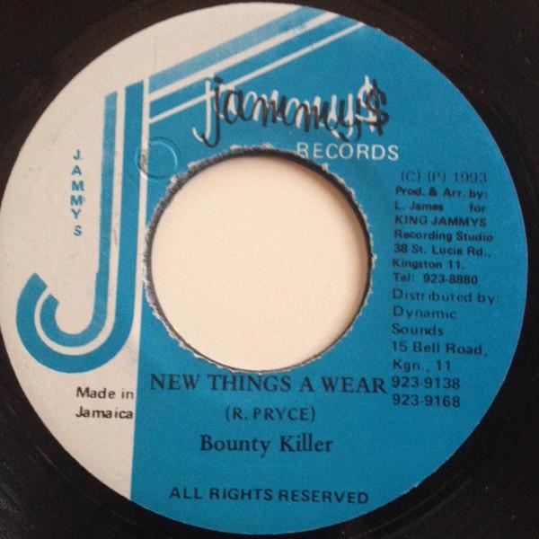 7inch Record BOUNTY KILLER - New Things A Wear NONE Jammy's Records 1993 Jamaica Reggae, Ska & Dub Used