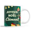 Mug - Noël Clément Vert - Double-Sided Print - Dishwasher Safe - 325 Ml