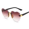Child Rimless Frame Sunglasses Children Kids Gray Pink Red Lens Fashion Uv400 Protection Eyewear