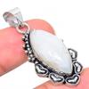 Natural Rainbow Moonstone Gemstone 925 Sterling Silver Pendant 1.85" S2q86