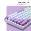 XVX Keycap 165 Key Pudding Keycap PBT Transparent Keycap Cherry MX Gateron Switch Keyboard OEM Profile Keycap (Purple/White)