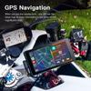 [carabc] 5" Motorcycle Touch Screen Portable Apple Carplay Screen Wireless Apple CarPlay Android Auto GPS Navigation IPX7 Waterproof
