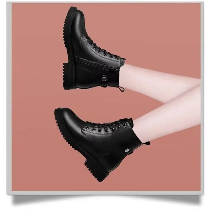 Women's Ankel Boots Autumn Winter Women ChelseaWomens Short Boots Flat Shoes Fashion Platform Boots Gothic Botas De Mujer