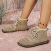 Fashion Soft Soled Snow Boots for Women 2024 Autumn and Winter New Cashmere Warm Lightweight All Casual Woolen Cotton Shoes