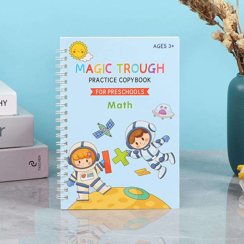 Preschool Grooved Handwriting Practice Book, Reusable Grooved Writing Books,Handwriting Book Practice For Kids
