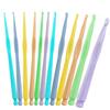12Pcs/Set Plastic Handle Crochet Hooks Kit Knitting Needles Stitches Crafts Crochet Set DIY Weave Tools Hook Sewing Accessories