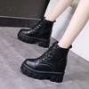 Thick-soled Martin Boots Women's Spring and Autumn Single Boots British Style 2025 New Women's Shoes Inner Height-increasing Boots Women's Autumn
