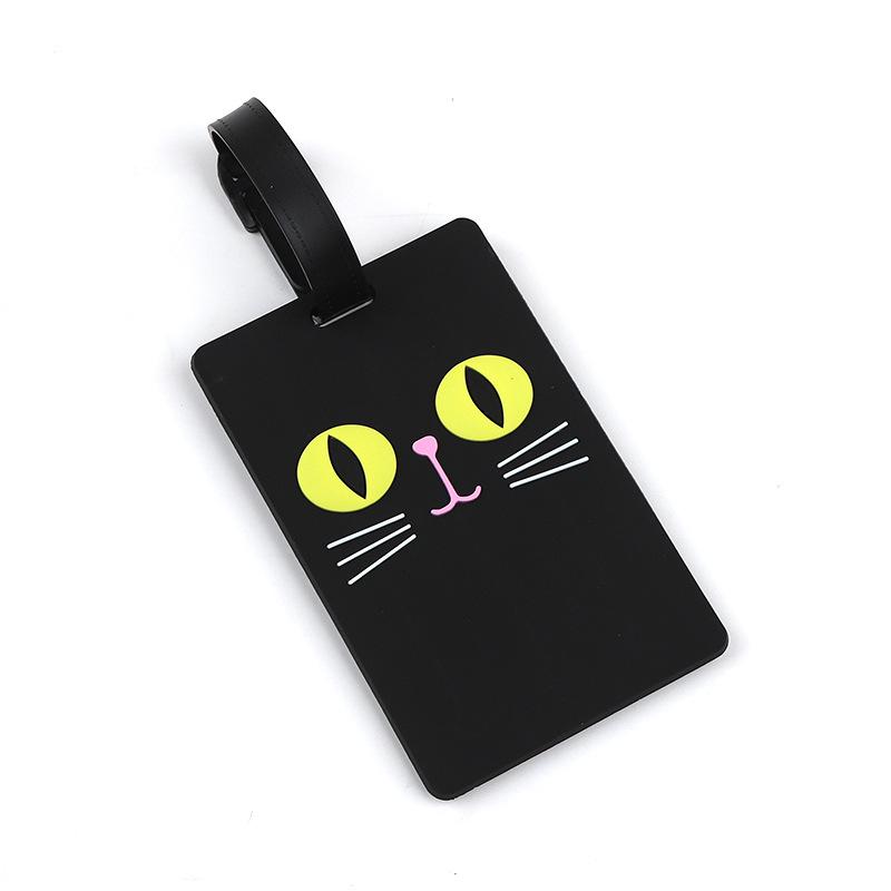 1pc Cartoon Animal PVC Luggage Tag Women Men Holiday Travel Accessories Suitcase Tags Name ID Address Lable Travel Luggage Tags