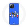 Case for Xiaomi Mi 11 Lite BTS BT21 Tata Chimmy Cooky Rj Koya Shooky And Mang Play Music Blue Background