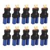 10 Pcs EC5 Female To T Male Adapter Blue Black 10x20x47mm Rubber Plastic Copper EC5 Connector Plug
