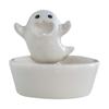 White Candle Holder Tealight Candlestick Crafts Cute Ceramic for Holiday