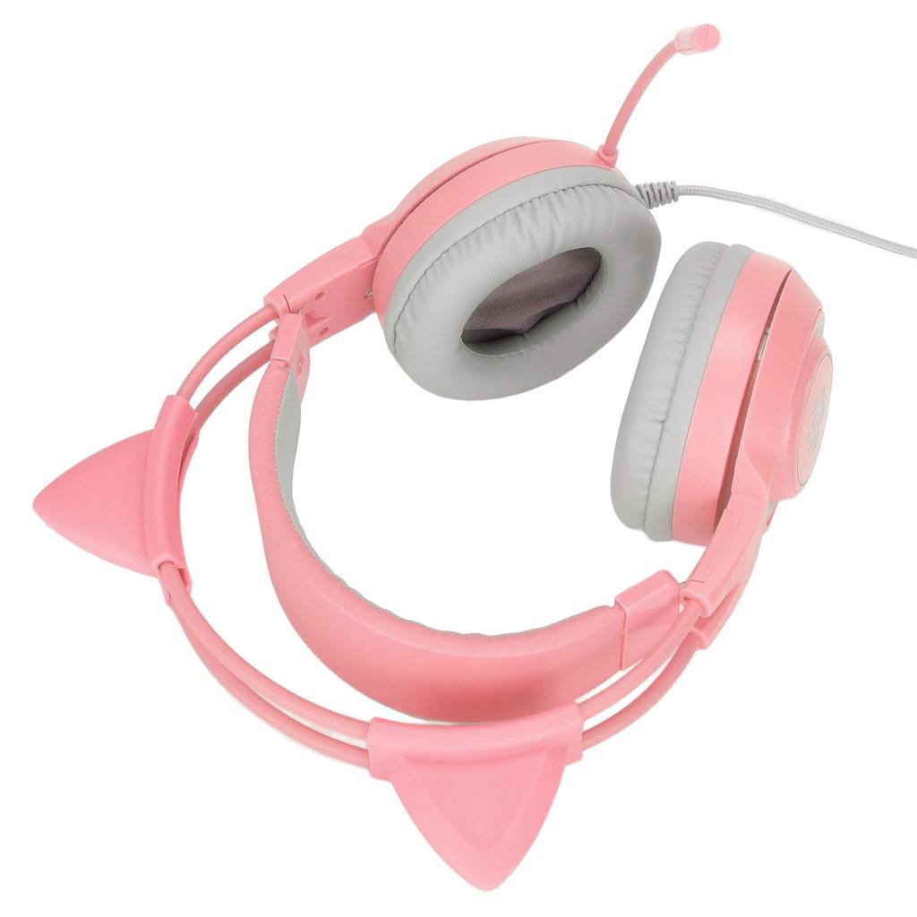 SYG25 Cat Ear Gaming Headset USB+3.5mm Plug Gaming Headphone Supports Volume Adjustment Microphone Mute