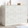 VidaXL Buffet White 99x39x73 Cm Steel, Cabinet, Cupboard, Highboard, Sideboard, Storage Cabinet, Organizer 841798