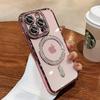 Luxury Diamond Glitter Magnetic Charging Soft Case for Magsafe IPhone 16 Pro Max 15 14 Plus 13 12 11 Transparent Sparkling Shockproof Rhinestone Cover