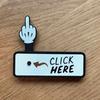 1/2/3/4Pcs Click Here Middle Finger Prank Toy Teens Adults Stress Relief Surprise Button Middle Finger Table Sign Decoration Tricky Props Gag Gift