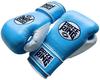 PRIZE RING "Professional SX" Boxing Gloves Genuine Leather Sky Blue Large 10oz