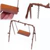 1:12 Dollhouse Miniature Wrought Iron Rust Fence Swing Furniture Home Model Decor Toy Doll House Accessories