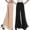 Chiffon Skirt Mesh Loose Flinging Open Straight Casual  Boutique Women Wide Leg Pants Plus Size