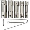 5pcs Silver Tubular Box Spanner Set Tube Spanner Wrench Metric Socket Set Repair Hand Tools